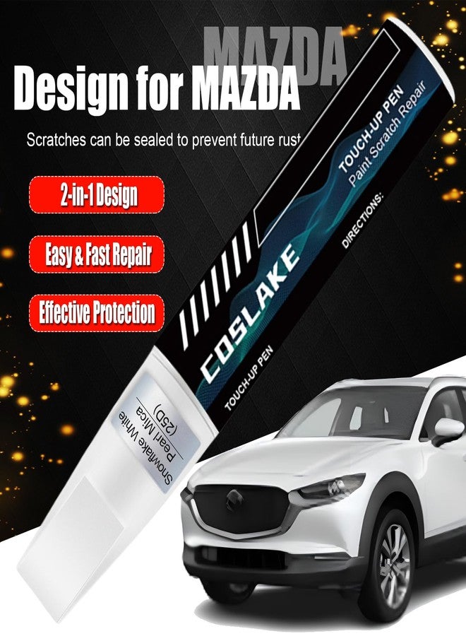 COSLAKE Car Touch Up Paint(Deep Crystal Blue Mica(42M)) for Mazda, Car Paint Scratch Repair Kit, Quick & Easy Solution to Repair, 2 in 1 Scratch Remover Pen with Color-Matched - Image 2